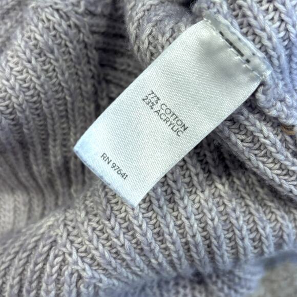 J Jill Womens Lavender 3/4 Sleeve Oversized Crewneck Knit Sweater Size M EUC - Picture 5 of 5